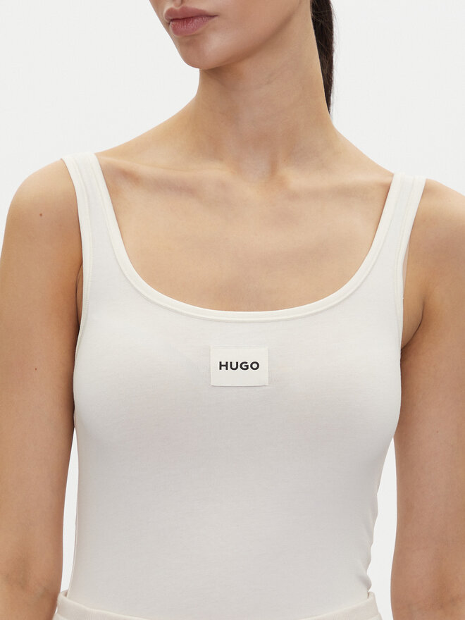 HUGO HUGO Felső Vest Red Label 50469665 Ekru Slim Fit