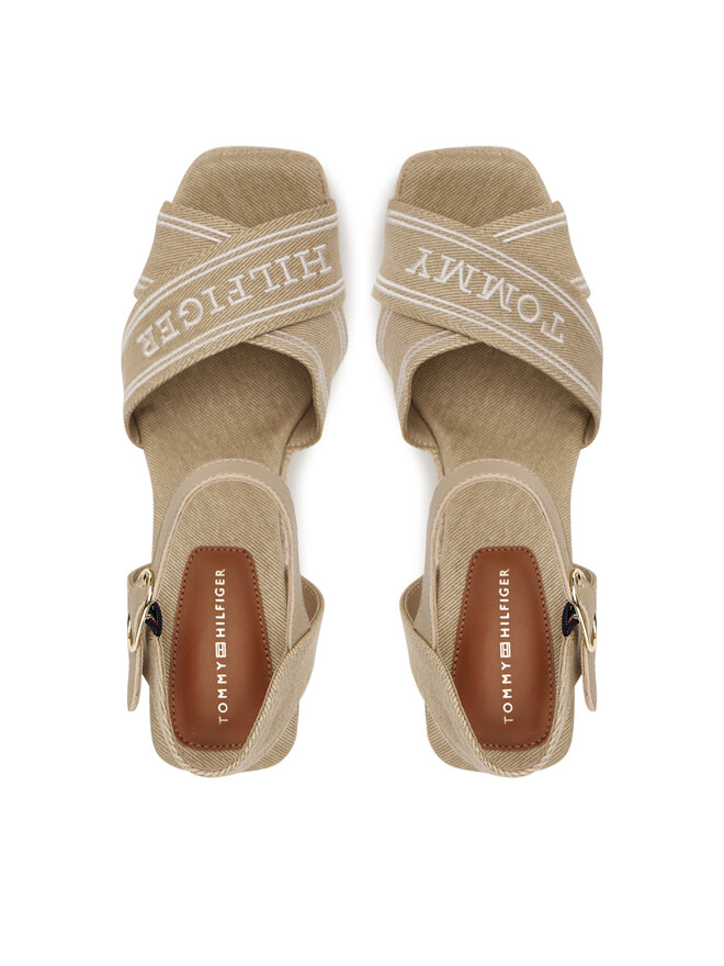 Tommy Hilfiger Espadryle Tommy Hilfiger Tommy Hilfiger Espad High Wedge FW0FW08668 Beżowy