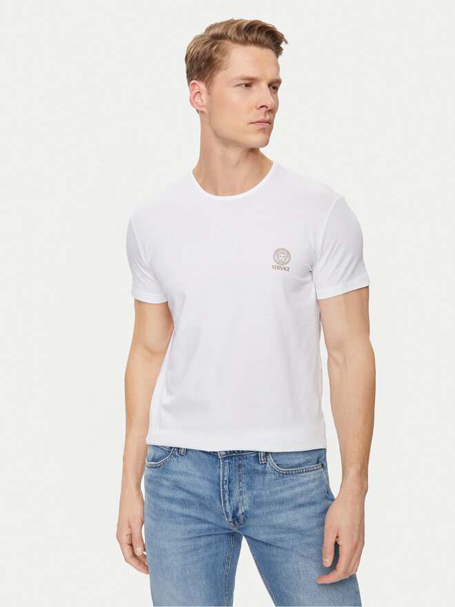 Versace Versace Marškinėliai Medusa AUU01005 Balta Slim Fit