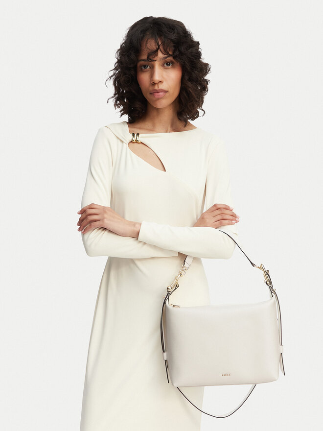 Furla Handtasche Furla Tonie M Hobo WB01964 A.0023 CN 01B00 Weiß