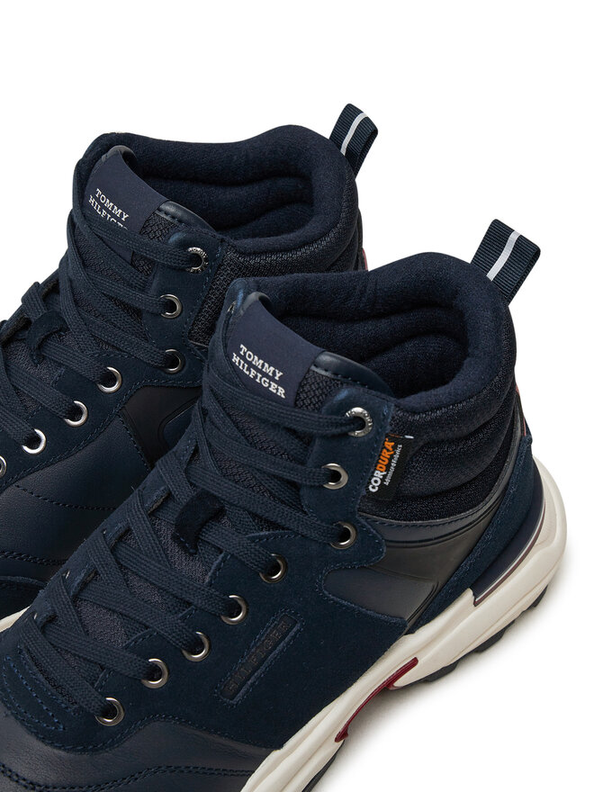 Tommy Hilfiger Sportcipők Tommy Hilfiger M Runner Cordura Hi Lth Mix FM0FM05222 Sötétkék
