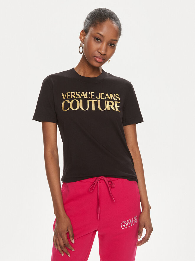 Versace Jeans Couture Versace Jeans Couture T-Shirt 76HAHT04 Schwarz Slim Fit