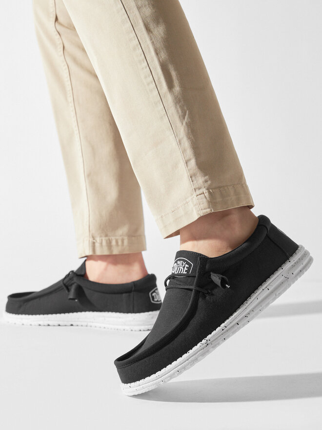 Hey Dude Mokassins Hey Dude Wally Slub 40009-001 Schwarz