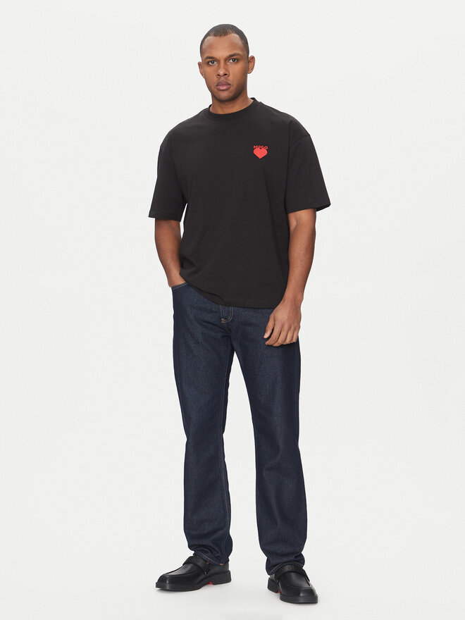 HUGO HUGO Camiseta Dewdam 50530557 Negro Relaxed Fit