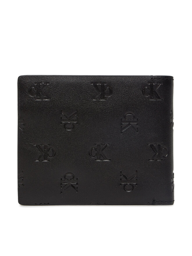 Calvin Klein Jeans Velká pánská peněženka Calvin Klein Jeans Aop Emboss Bifold W/Coin K50K512064 Černá