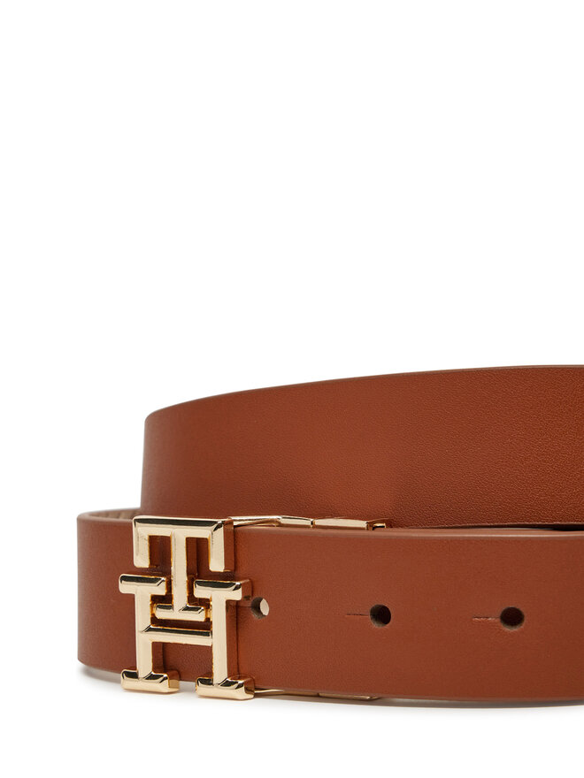 Tommy Hilfiger Damengürtel Tommy Hilfiger Th Logo Rev 3.0 AW0AW17247 Braun