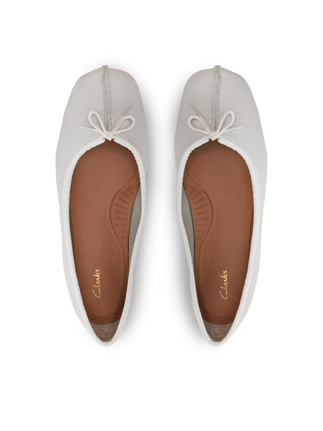 Clarks Baleríny Clarks Freckle Ice 203544554 Biela