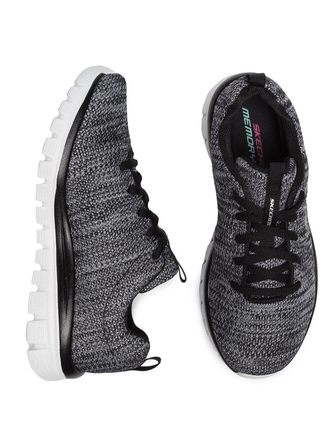 Снікерcи Skechers Twisted Fortune 12614/BKW Сірий | evzuttya.com.ua