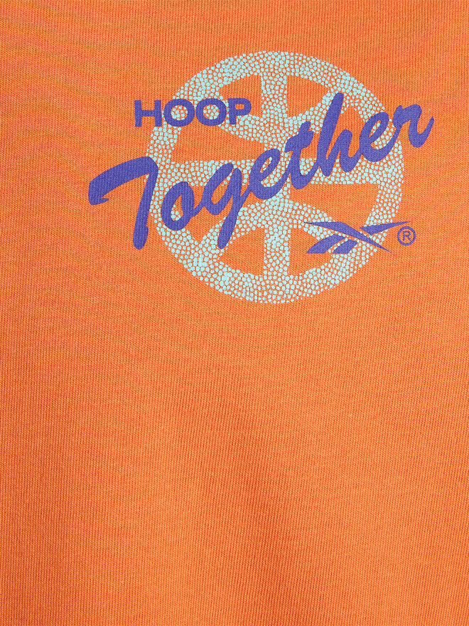 Reebok Reebok T-Shirt Reebok Basketball All Are Welcome Here Hoop Together T-Shirt HN5800 Orange Relaxed Fit