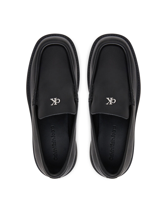 Calvin Klein Jeans Slipper Calvin Klein Jeans Chunky Cupsole Ru Patch Lth YW0YW01862 Schwarz