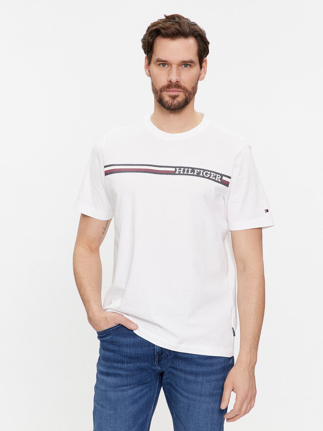 Tommy Hilfiger Tommy Hilfiger Marškinėliai Monotype MW0MW33688 Balta Regular Fit