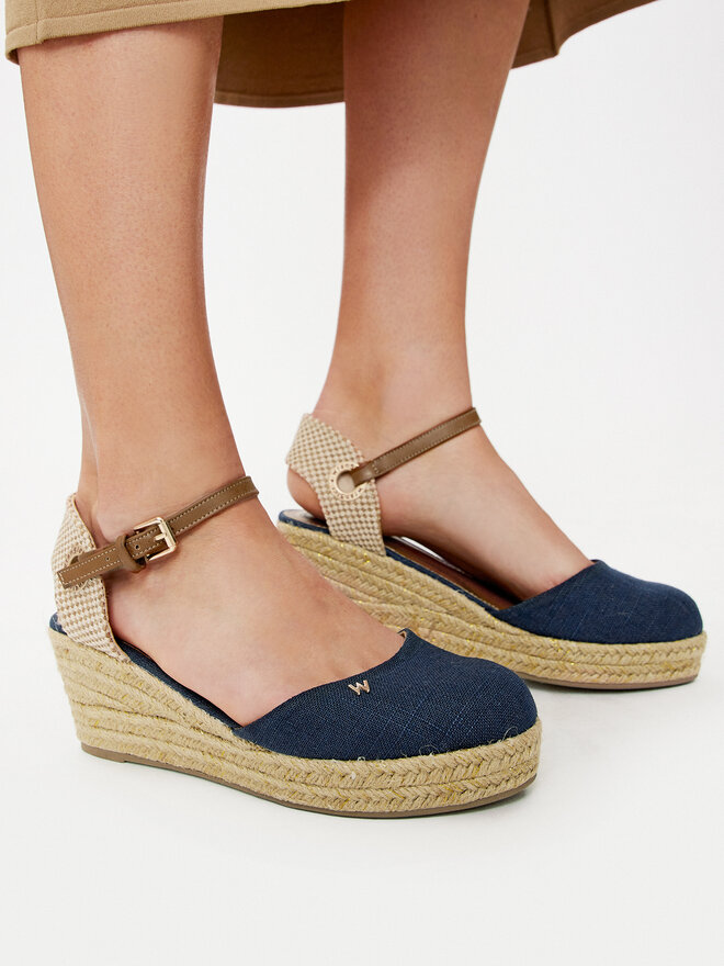 Wrangler Espadryle Wrangler Bela Women Semi Wedge 20241055 Granatowy