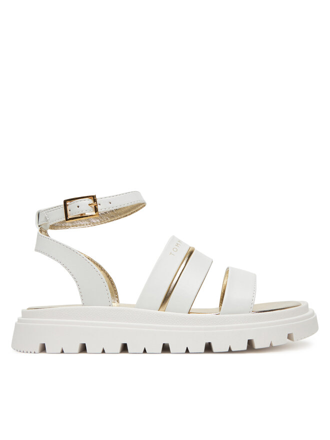 Tommy Hilfiger Sandały Tommy Hilfiger Sandal T4A2-33798-0371 S Biały