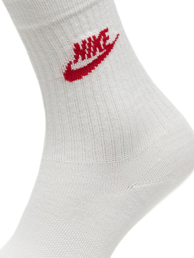 Nike Комплект 3 чифта дълги чорапи дамски Nike DX5025 Бял