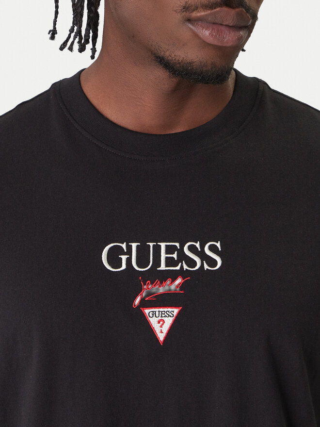 Guess Jeans Guess Jeans Футболка M6RI45 K8HM0 Чорний Oversize