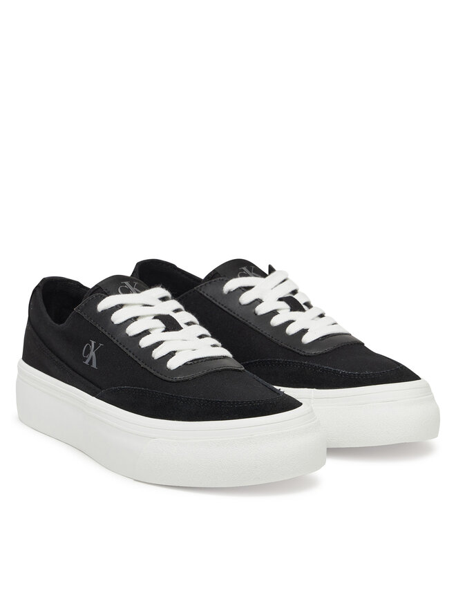 Calvin Klein Jeans Sneakersy Calvin Klein Jeans Vulc Flatform Low Cv Mix Mg YW0YW01770 Czarny