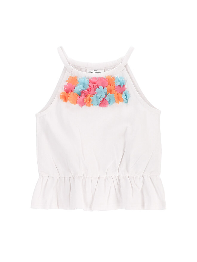 Coccodrillo Coccodrillo Τοπ WC5143301FGK Λευκό Regular Fit