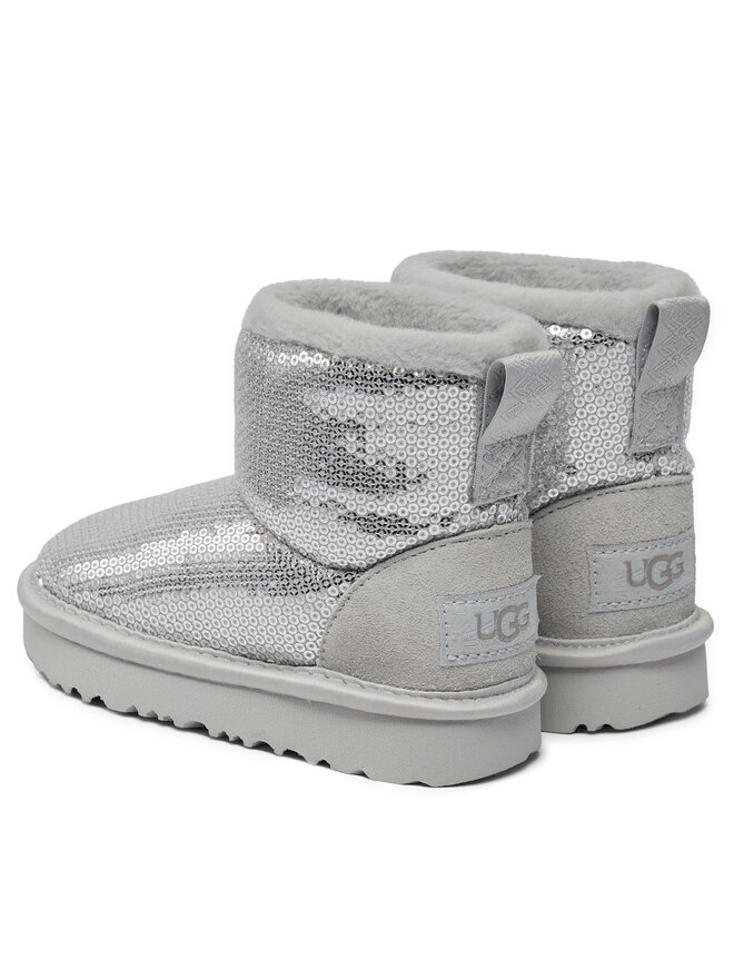 Ugg Μπότες Χιονιού Ugg T Classic Mini Mirror Ball 1143708T Ασημί