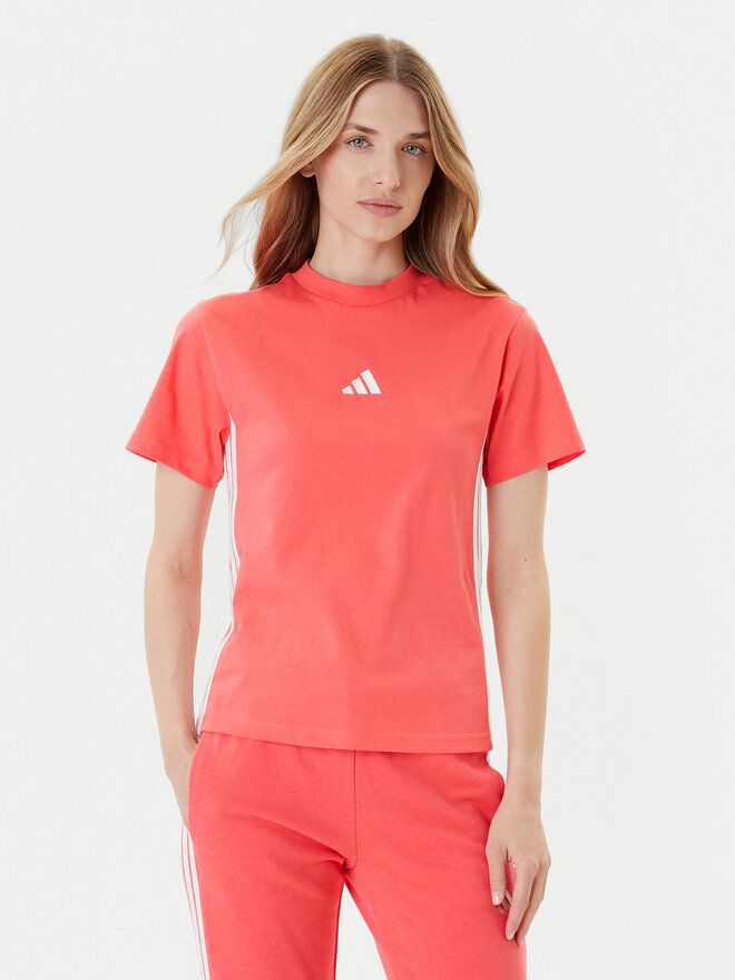 adidas adidas Футболка Essentials 3-Stripes KE4377 Кораловий Regular Fit