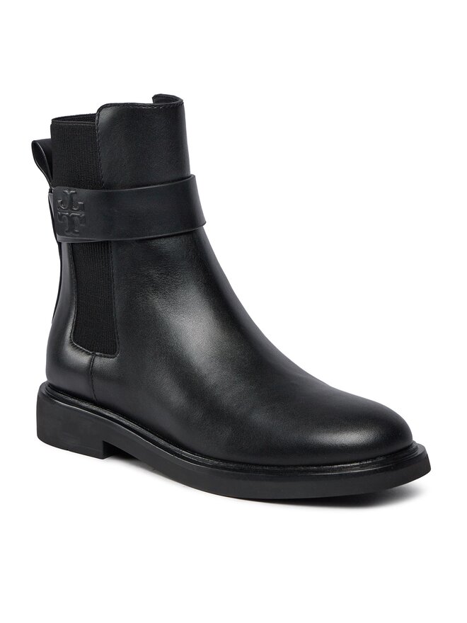 Tory Burch Kotníková obuv s elastickým prvkem Tory Burch Double T Chelsea Boot 152831 Černá