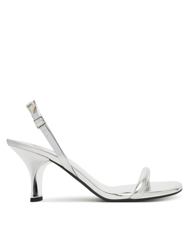 Calvin Klein Sandali Calvin Klein Sculpt Kitt Heel Strappy Lth Met HW0HW02709 Argento