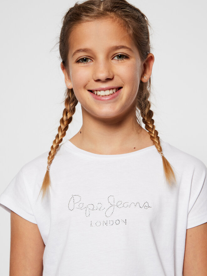 Pepe Jeans Pepe Jeans Camiseta Nuria PG502460 Blanco Regular Fit