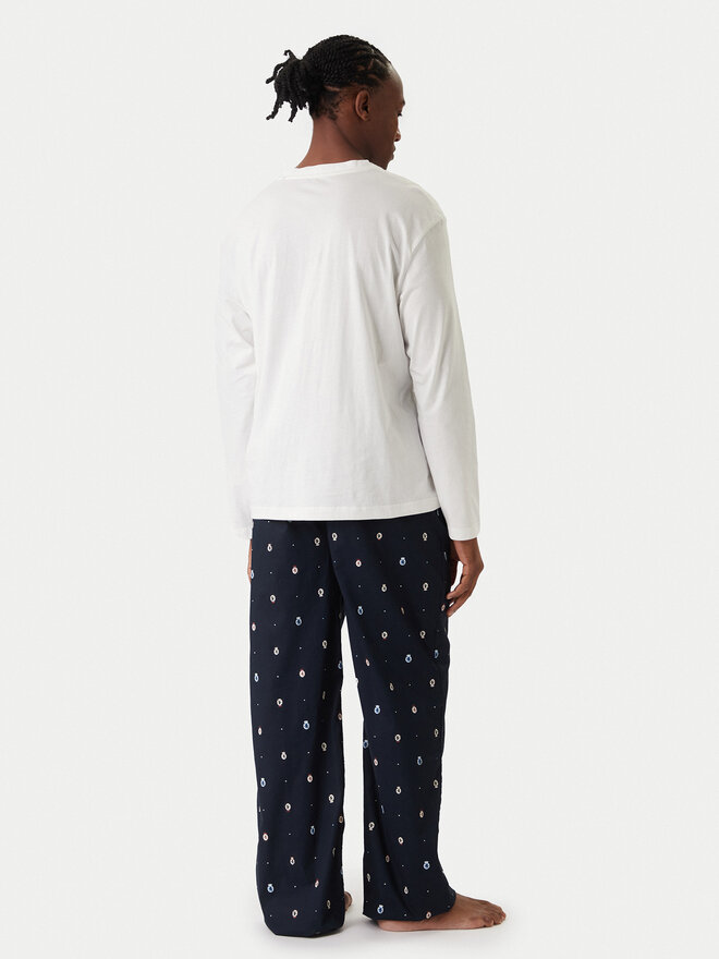 Tommy Hilfiger Tommy Hilfiger Pijama UM0UM03592 Écru Regular Fit