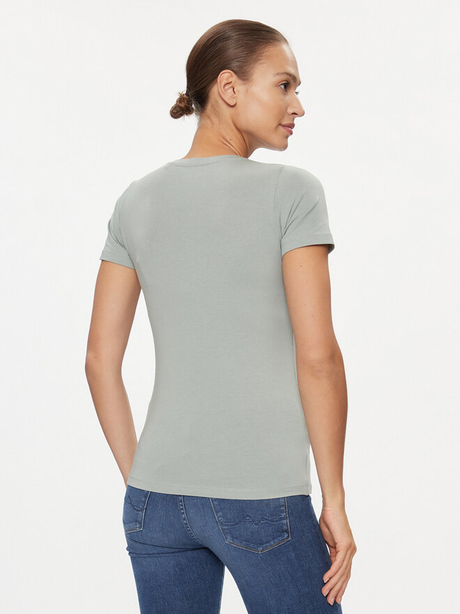 Pepe Jeans Pepe Jeans Marškinėliai New Virginia PL505202 Žalia Slim Fit