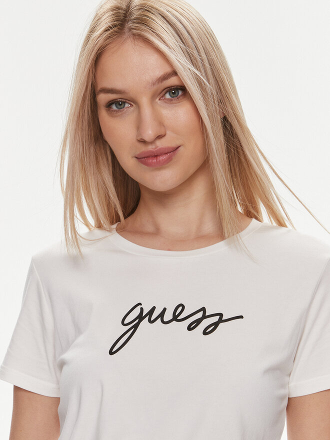 Guess Guess T-Shirt Carrie O4RM09 KBBU1 Λευκό Regular Fit