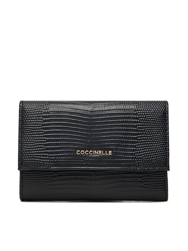 Coccinelle Великий жіночий гаманець Coccinelle TL4 Metallic Lizard E2 TL4 11 66 01 Чорний