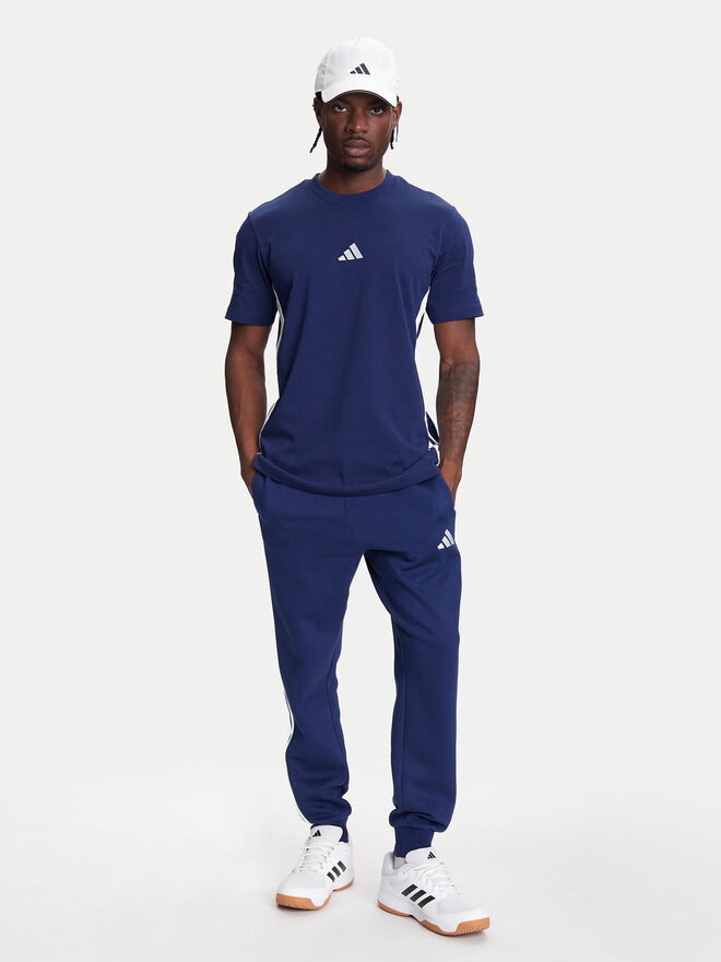 adidas adidas Marškinėliai Essentials 3-Stripes JE6399 Mėlyna Regular Fit