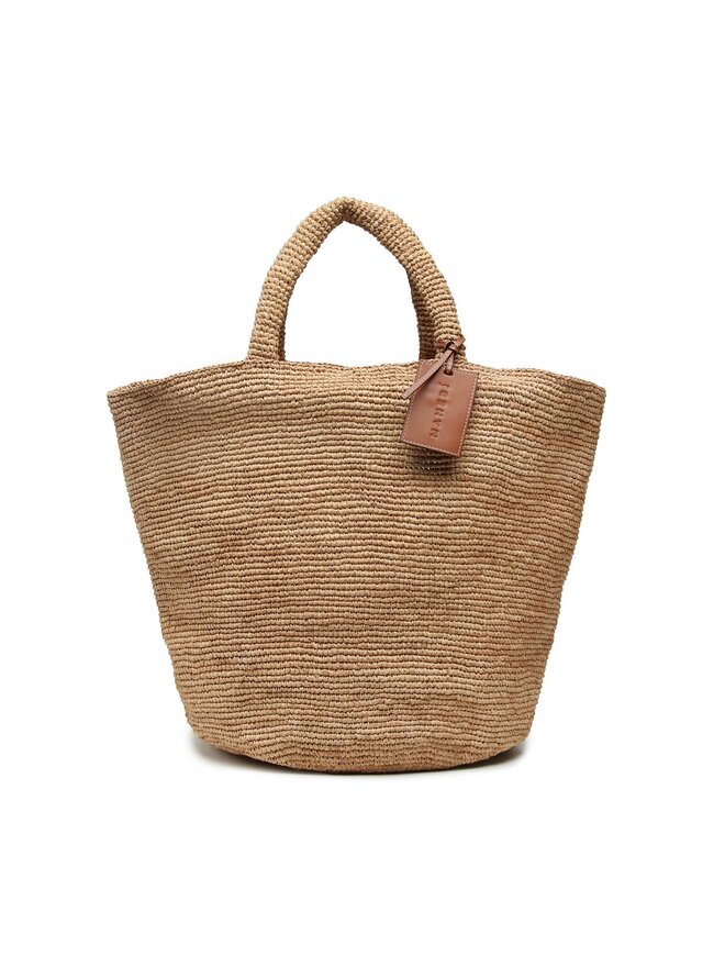 Manebi Handtasche Manebi Natural Raffia Summer Bag V 2.2 AD Braun