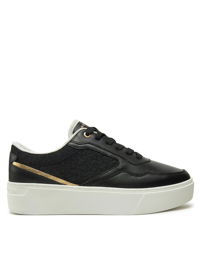 Tommy Hilfiger Zapatillas Tommy Hilfiger Platform Monogram Sneaker FW0FW08121 Negro