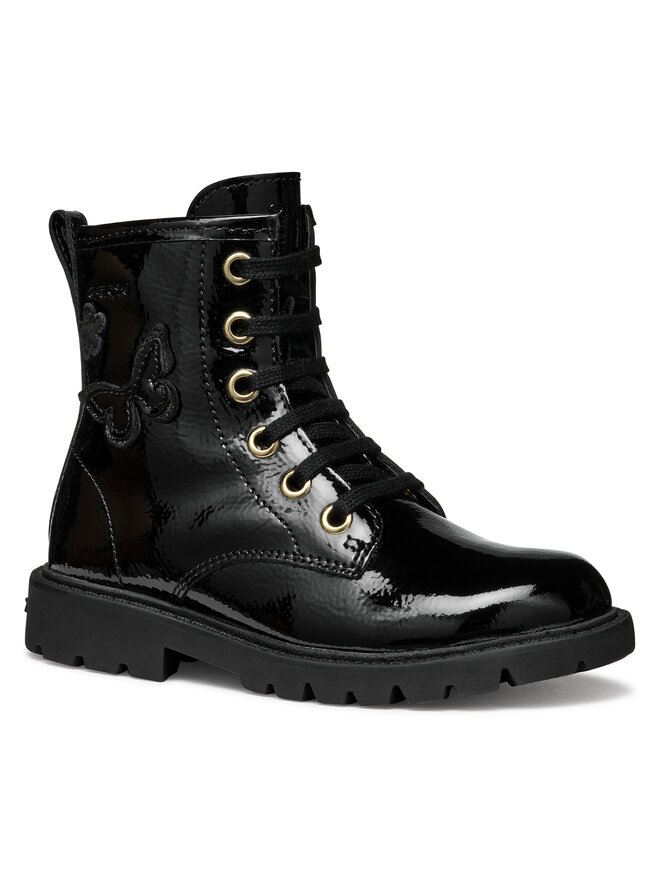 Geox Schnürschuhe Geox J Shaylax Girl J56EXA 00067 C9999 D Schwarz
