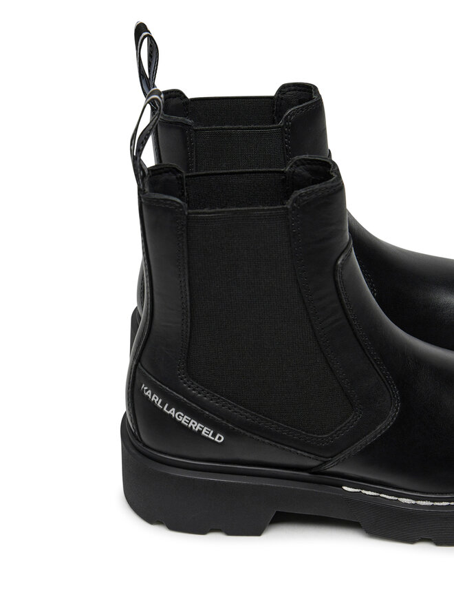 KARL LAGERFELD Kotníková obuv s elastickým prvkem KARL LAGERFELD KL40460 Černá