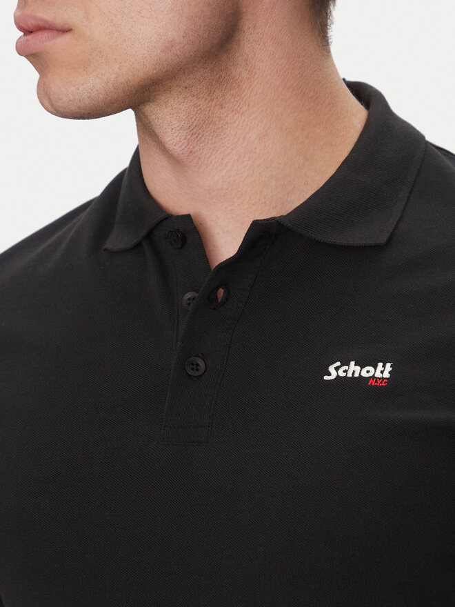 SCHOTT N.Y.C. SCHOTT N.Y.C. Polo PSCASUAL Μαύρο Regular Fit