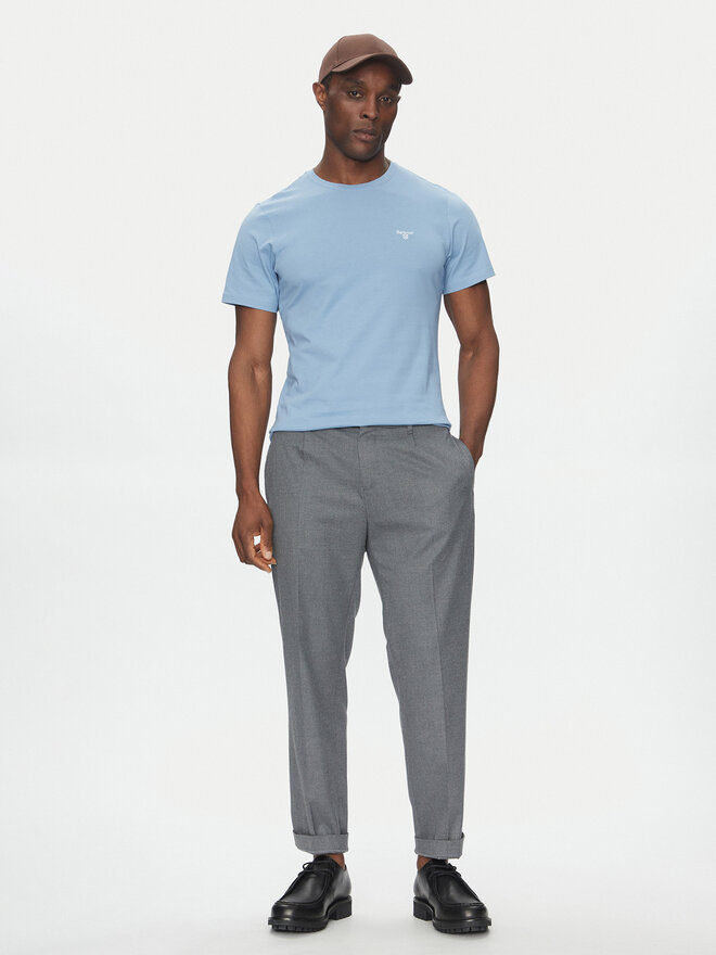 Barbour Barbour Marškinėliai Essential Sports MTS0331BL33 Mėlyna Tailored Fit