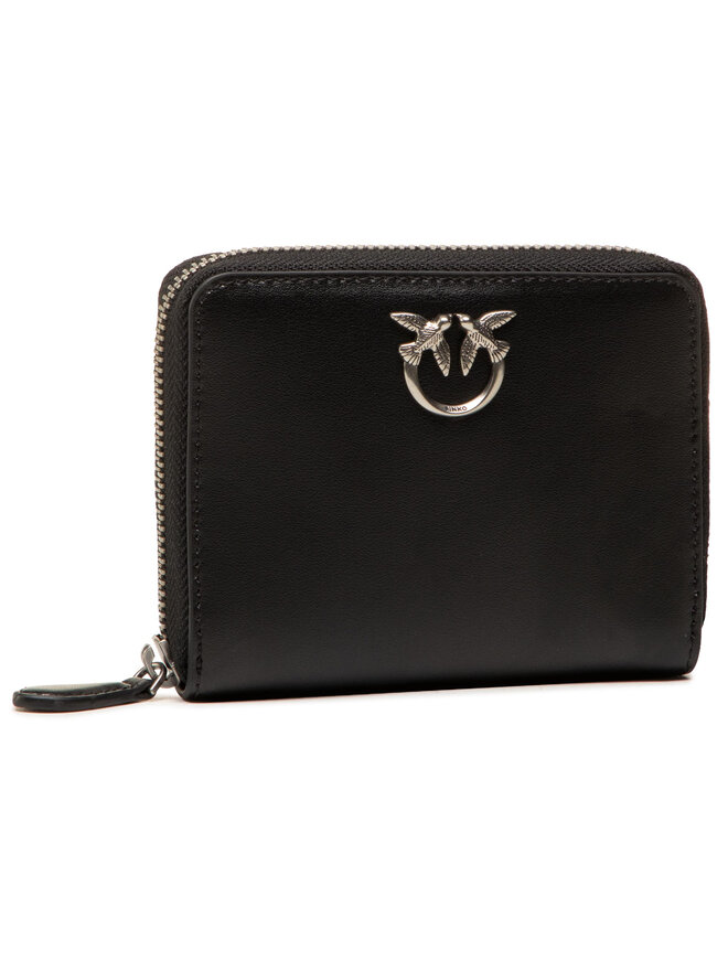 PINKO Kleine Damen Geldbörse Pinko Taylor Wallet Zip Around M 1 Simf PE 21 PLTT 1P226P Y6XU Schwarz