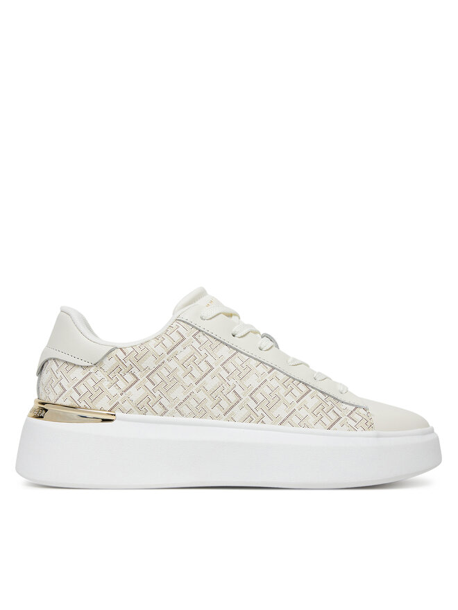 Tommy Hilfiger Αθλητικά Tommy Hilfiger Monogram Platform Snk FW0FW09155 Εκρού