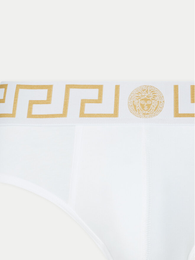 Versace Versace Набір з 2 пар сліпів AU10180 1A10011 Білий