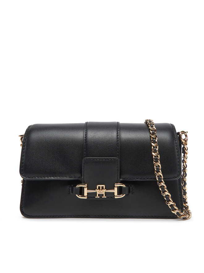 Tommy Hilfiger Táska Tommy Hilfiger Heritage Leather Crossover AW0AW17212 Fekete