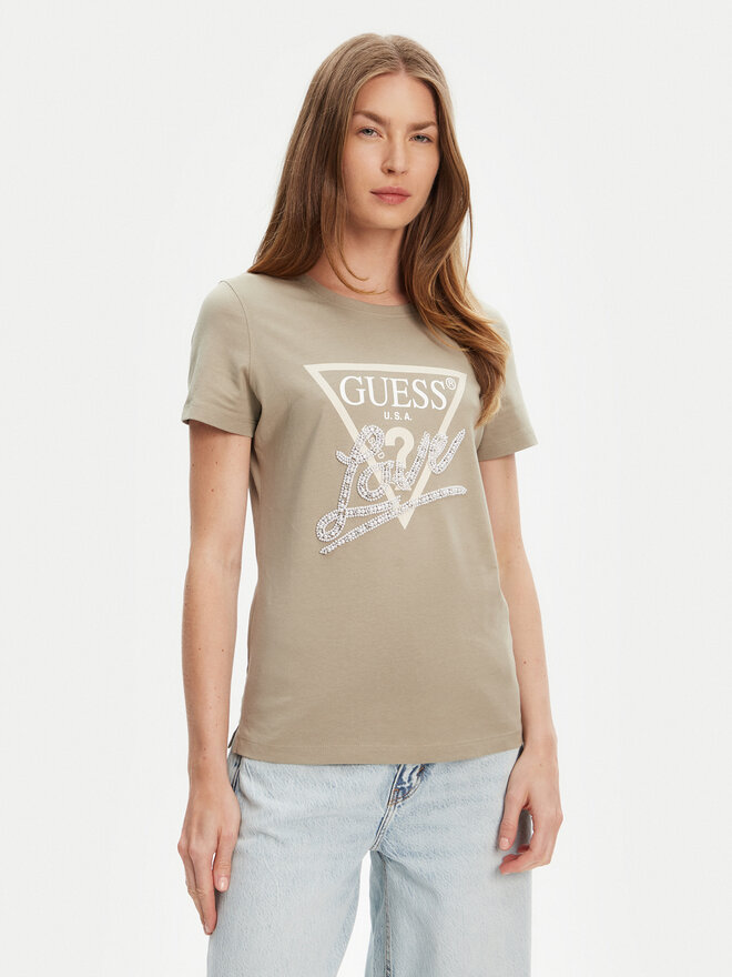 Guess Guess T-Shirt W5YI40 I3Z14 Grün Regular Fit