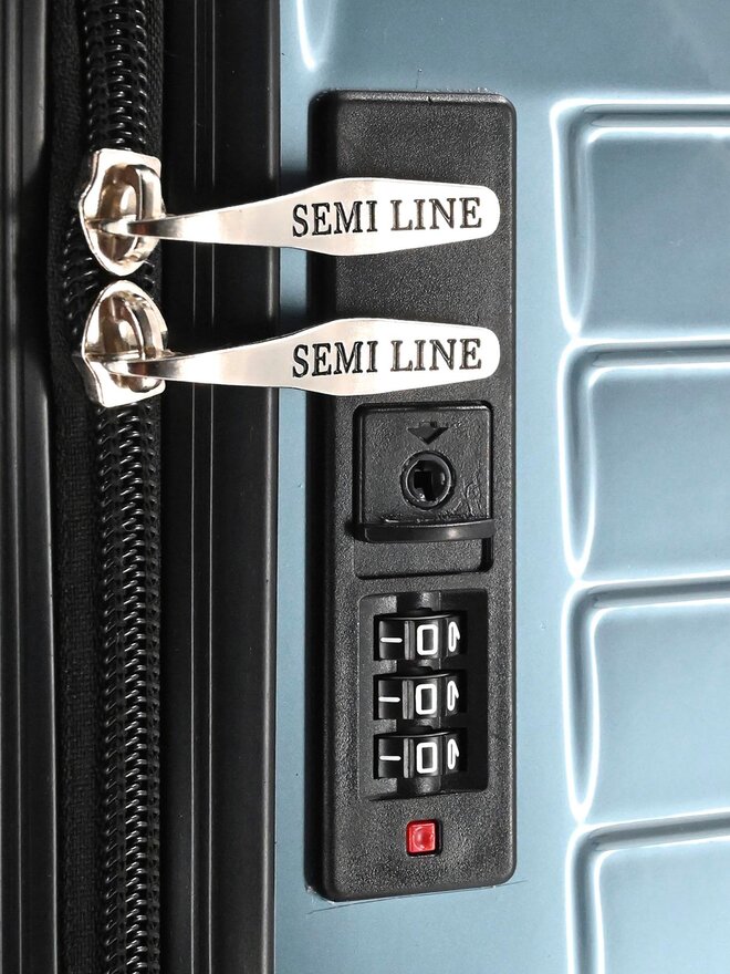 Semi Line Velik kovček Semi Line T5764-3 Modra