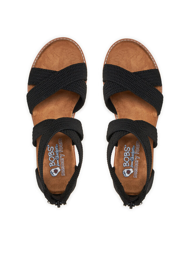 Skechers Szandál Skechers Bobs Desert Kiss - Desert Nights 113540/BLK Fekete