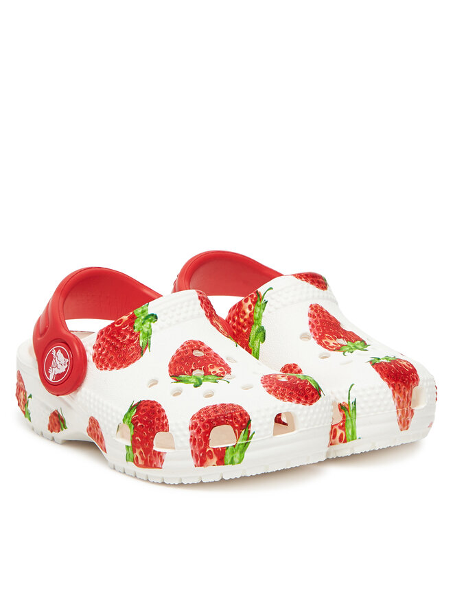 Crocs Шльопанці Crocs Toddler Classic Fresh Fruits Clog 211170 Білий