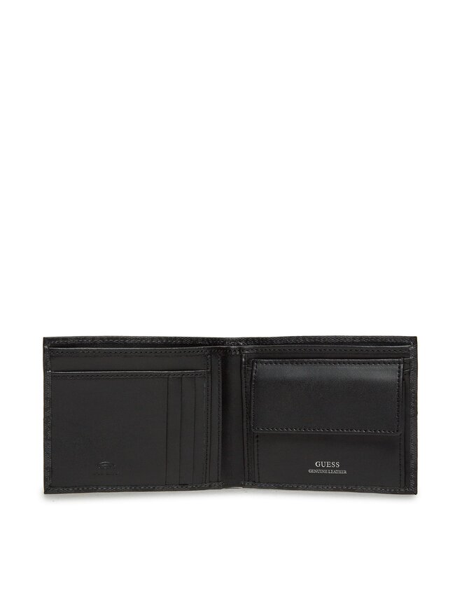 Guess Kleine Herren Geldbörse Guess SMVELE LEA20 Schwarz