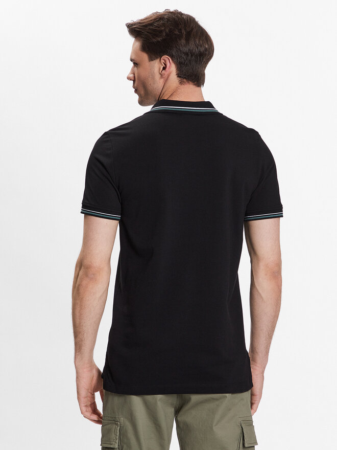 Geox Geox Polo marškinėliai Piquet M3510A-T2649 F9000 Juoda Regular Fit