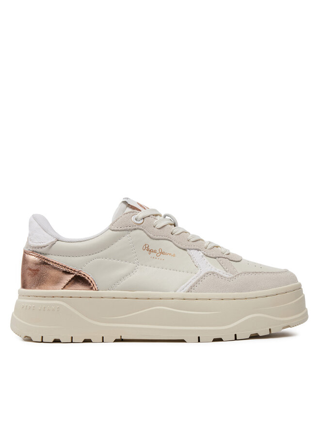Pepe Jeans Sneakersy Pepe Jeans Kore Sun W PLS00009 Écru