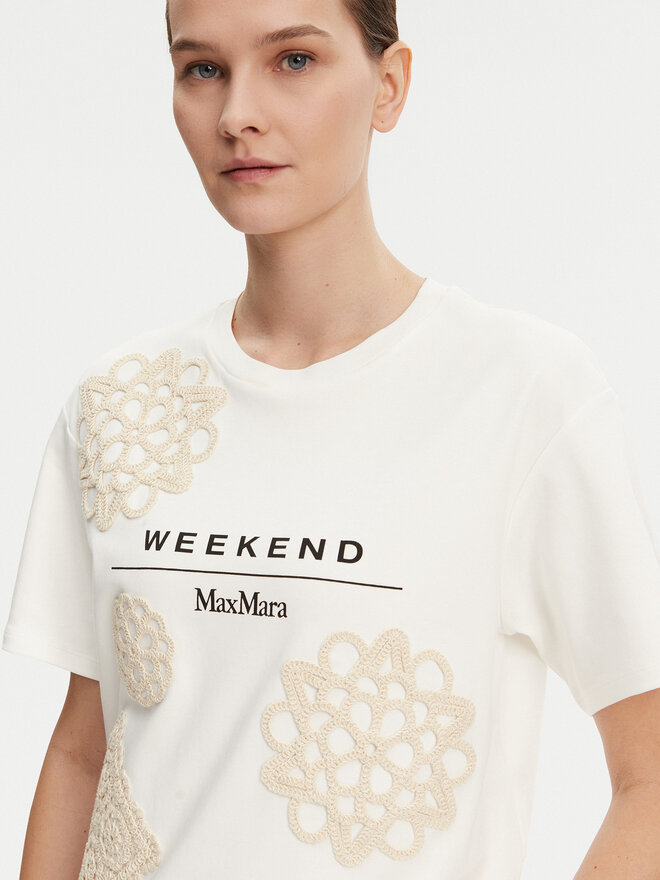 Weekend Max Mara Weekend Max Mara Póló Lecco 2515941052 Fehér Boxy Fit