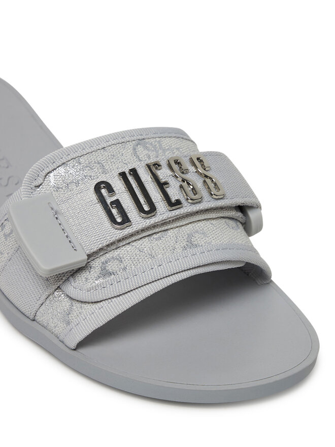 Guess Klapki Guess FLJELYLEL19 Srebrny